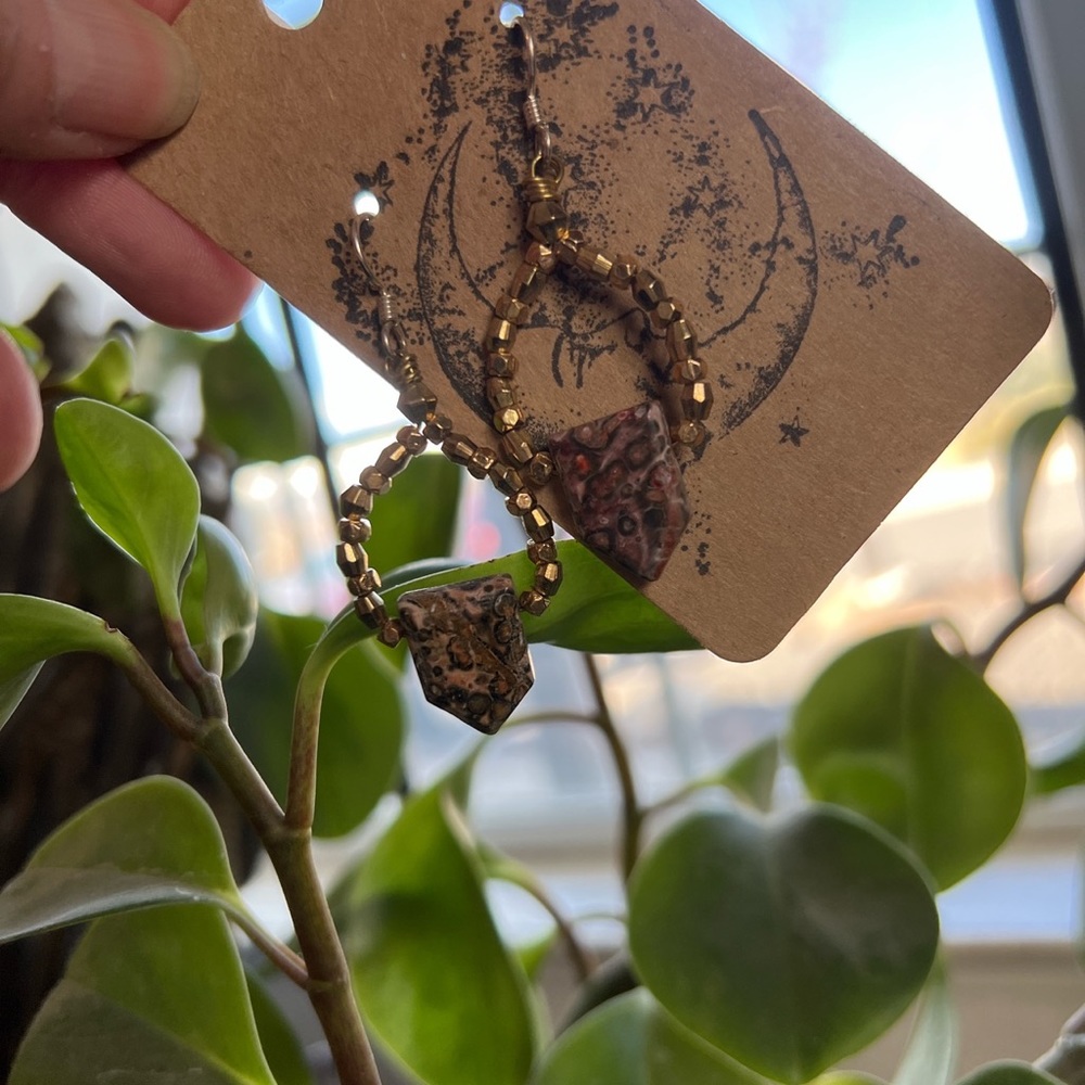 Jasper Point Earrings - Picture 4 of 5